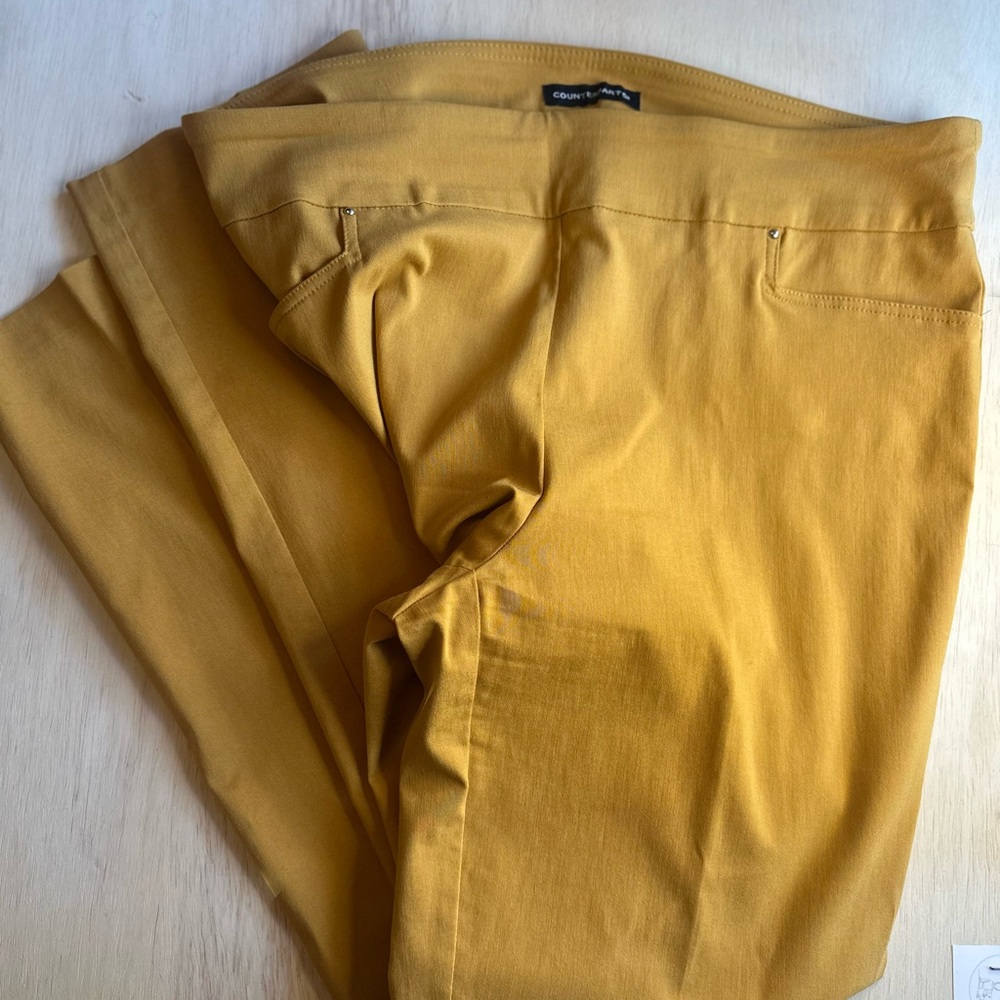 Counterparts Women's Mustard Straight Leg Pants - Picture 3 of 4